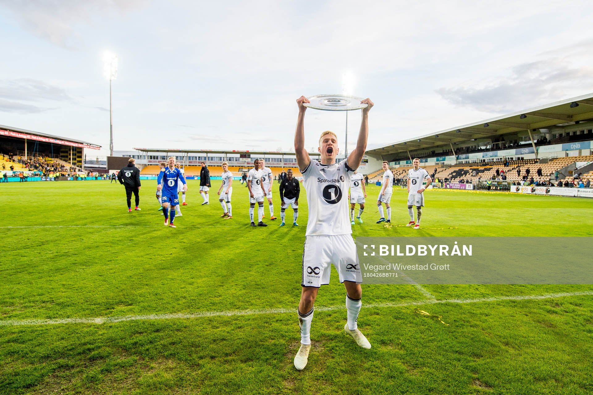 Erik Botheim of Rosenborg celebrates with the trophy