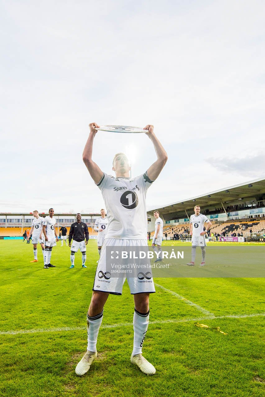 Erik Botheim of Rosenborg celebrates with the trophy