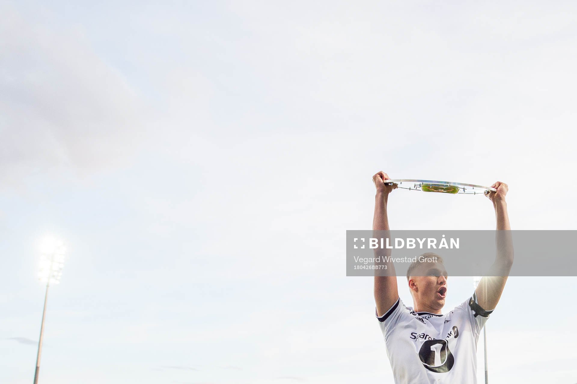 Erik Botheim of Rosenborg celebrates with the trophy