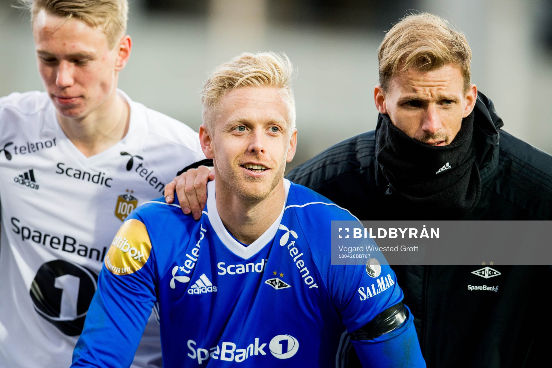 Goalkeepers Arild Østbø and André Hansen of Rosenborg