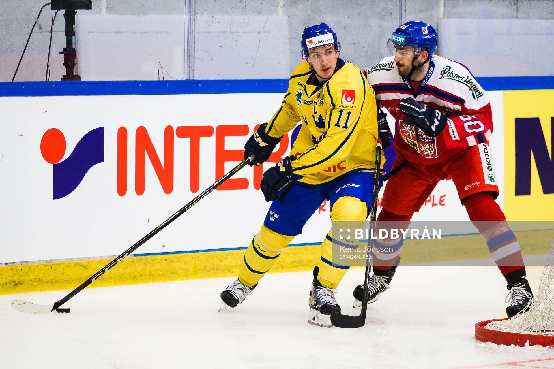 Sveriges Mikael Backlund och Tjeckiens  Michal Moravcik