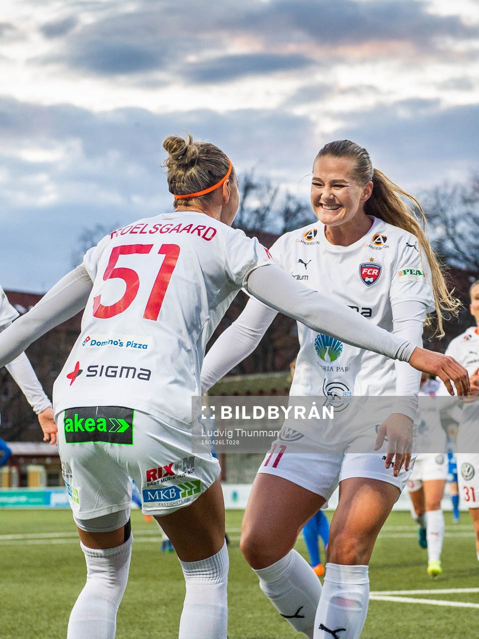Rosengårds Sanne Troelsgaard Nielsen jublar med Lisa-Marie