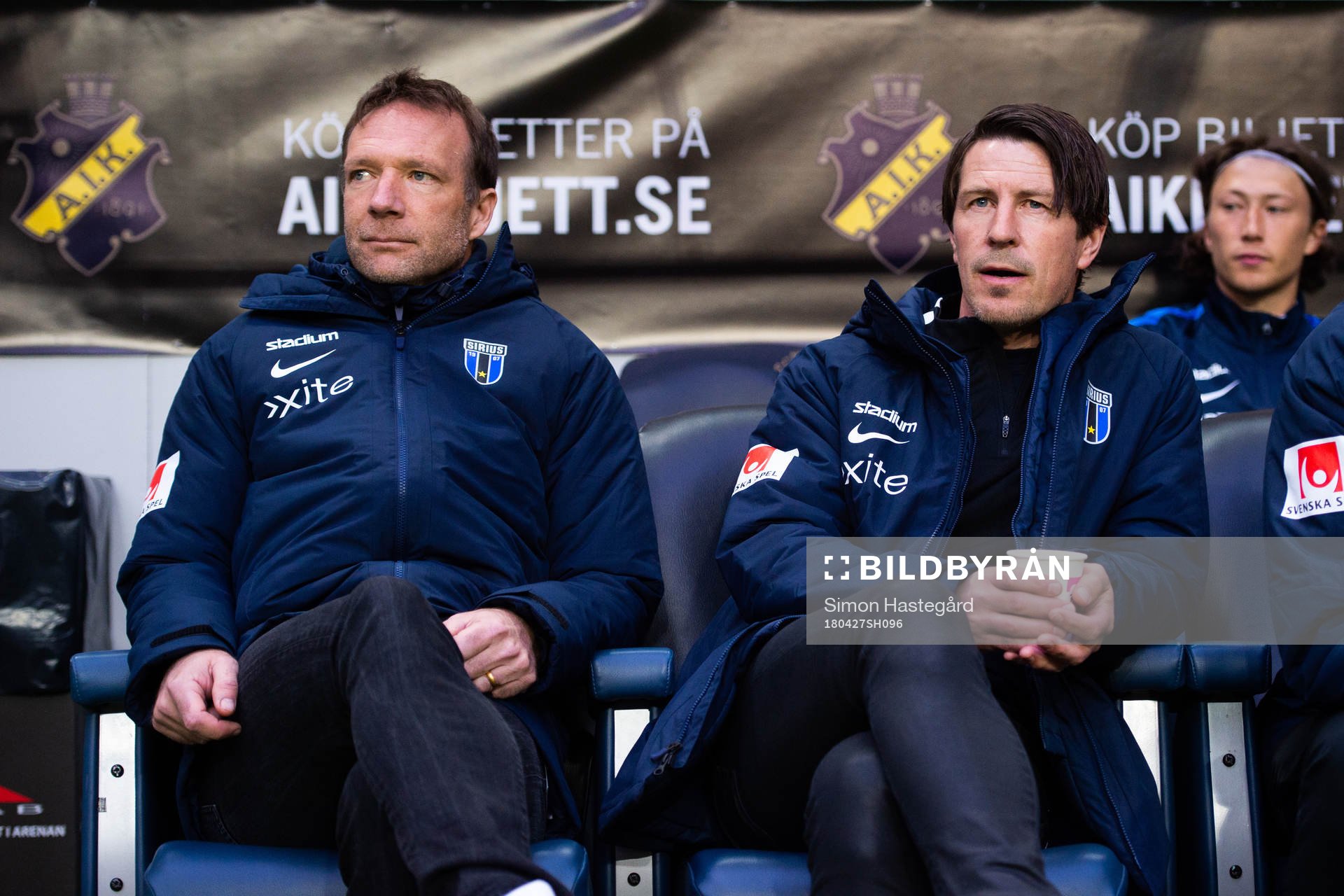 Sirius tränare Kim Bergstrand och tränare Thomas Lagerlöf