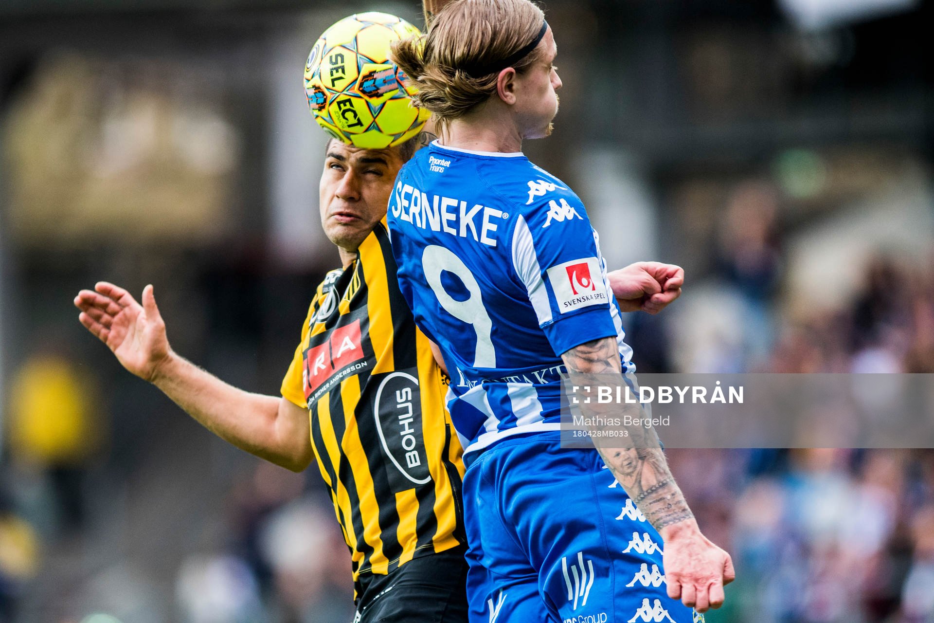 Häckens Paulinho och IFK Göteborgs Elias Mar Omarsson