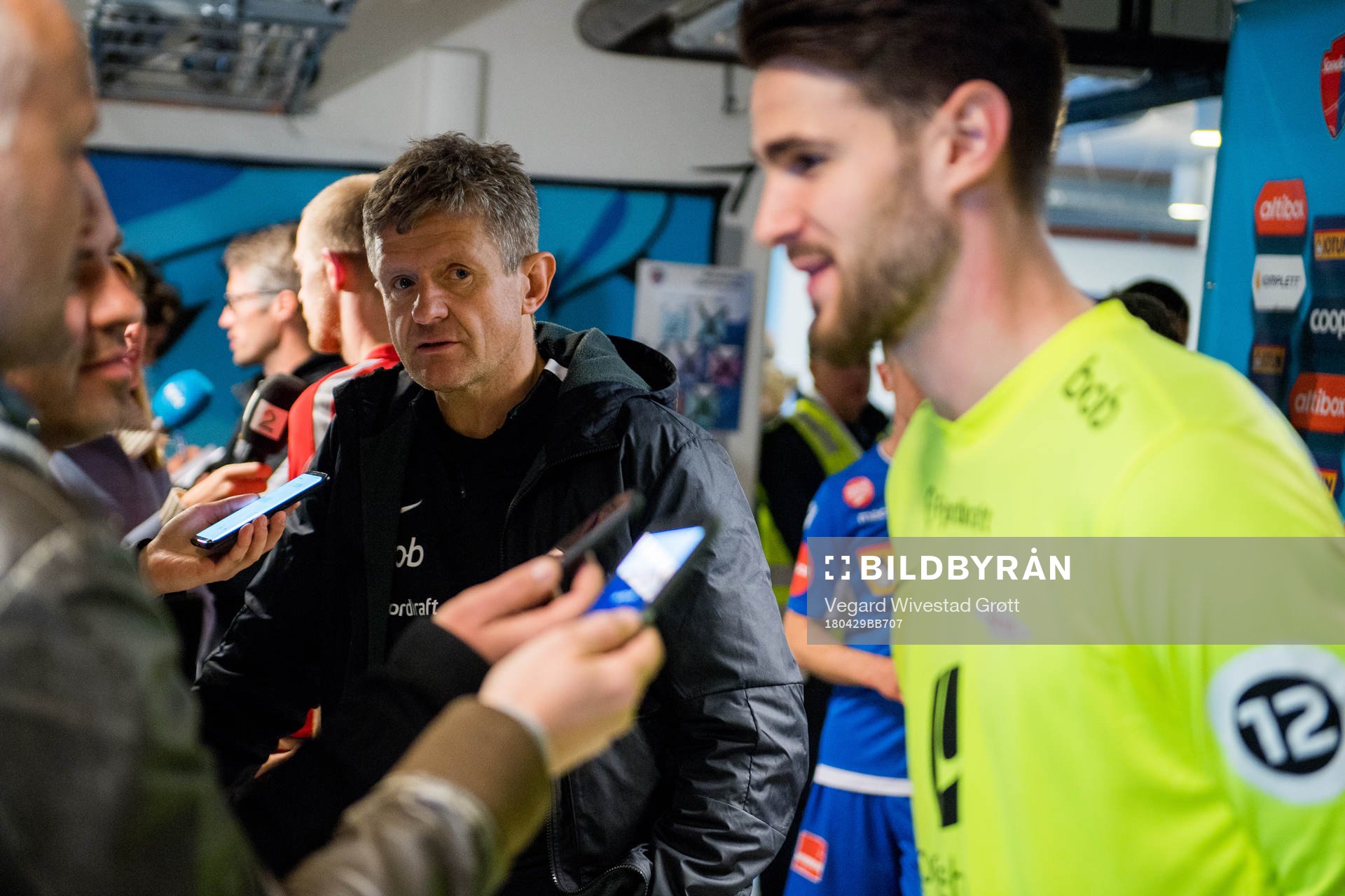 Lars Arne Nilsen, head coach of Brann, looks toward his