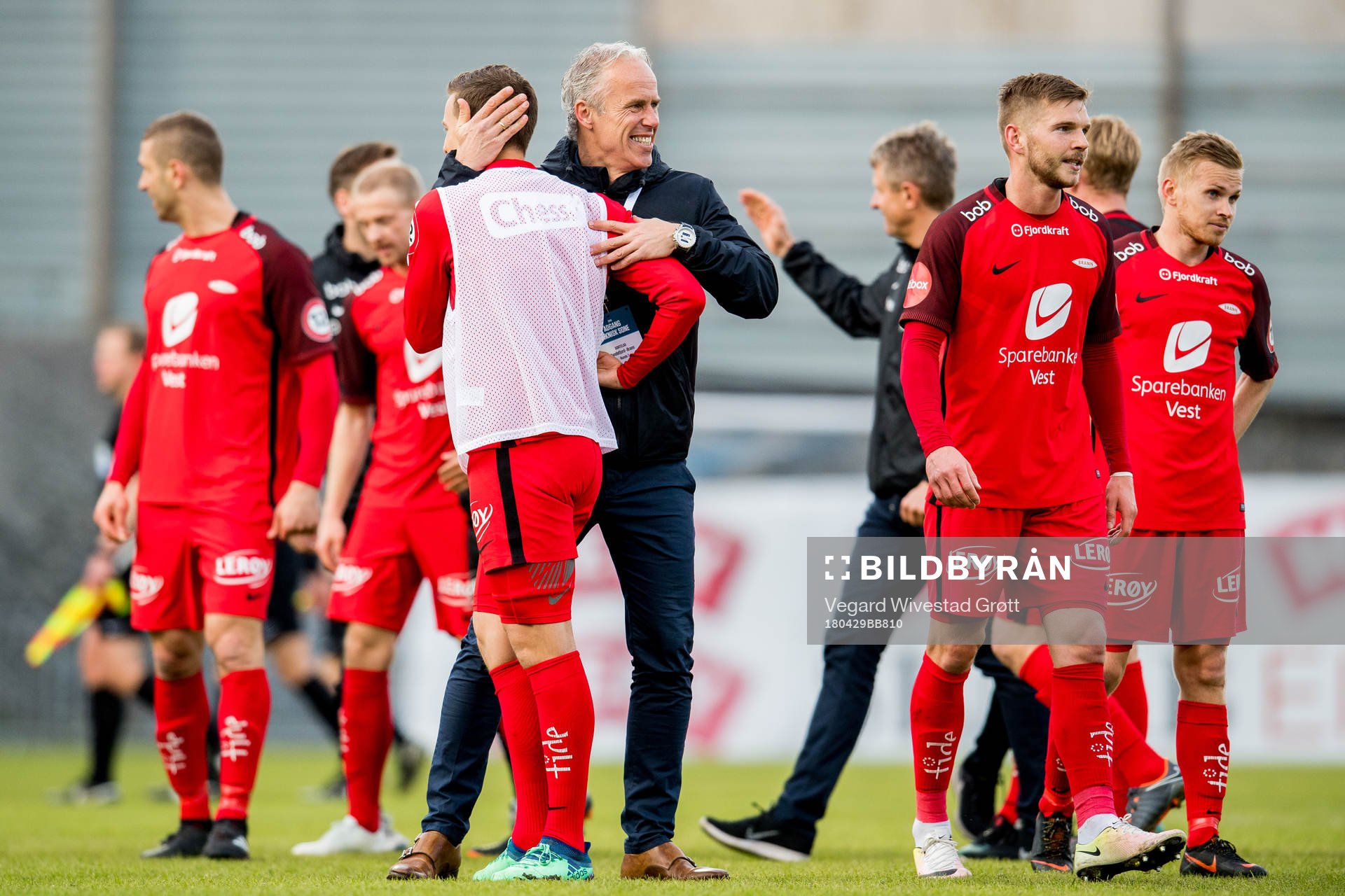 Rune Soltvedt, sports director of Brann, celebrates