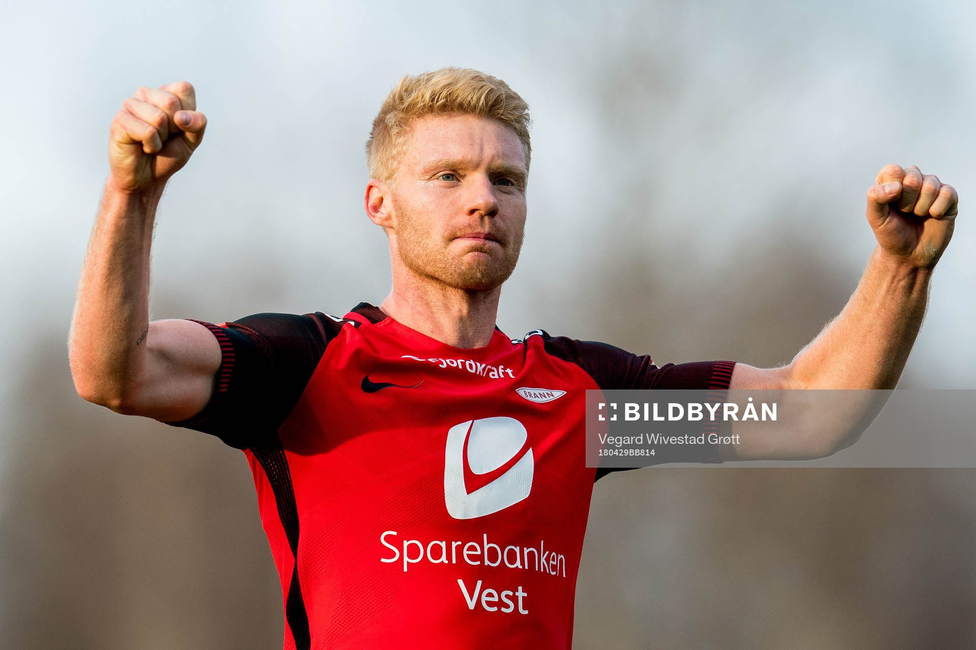Sivert Heltne Nilsen of Brann celebrates