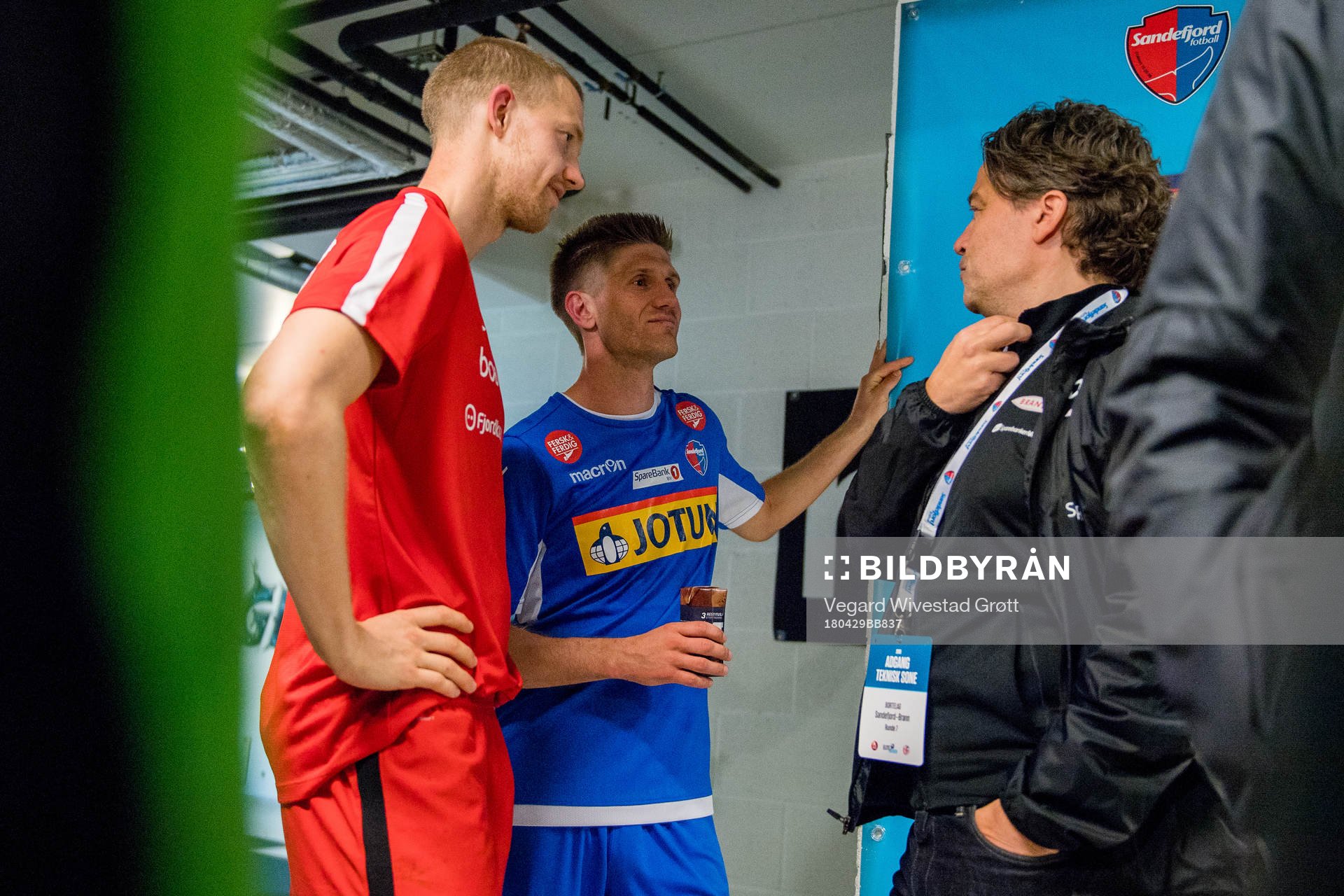 Peter Orry Larsen of Brann, Erik Mjelde of Sandefjord and