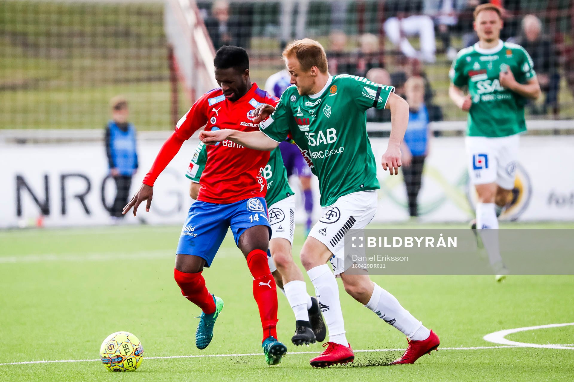 Helsingborgs Mohammed Abubakari och Brages Oscar Lundin