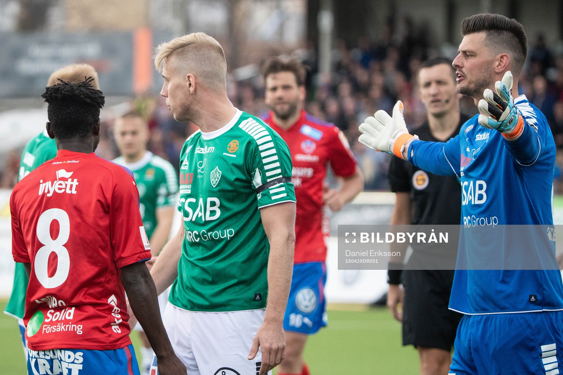 Helsingborgs Mamudu Moro och Brages Mattias Liljestrand och