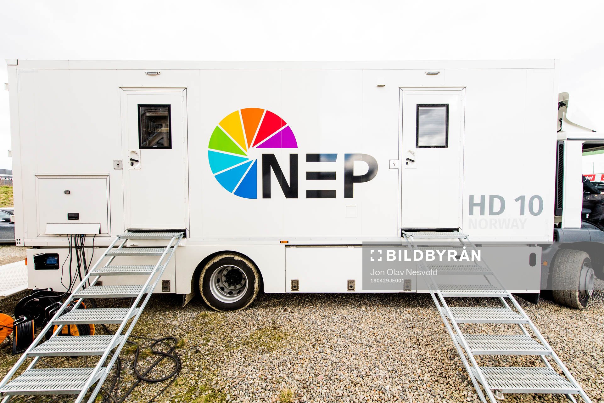 A TV production truck from NEP