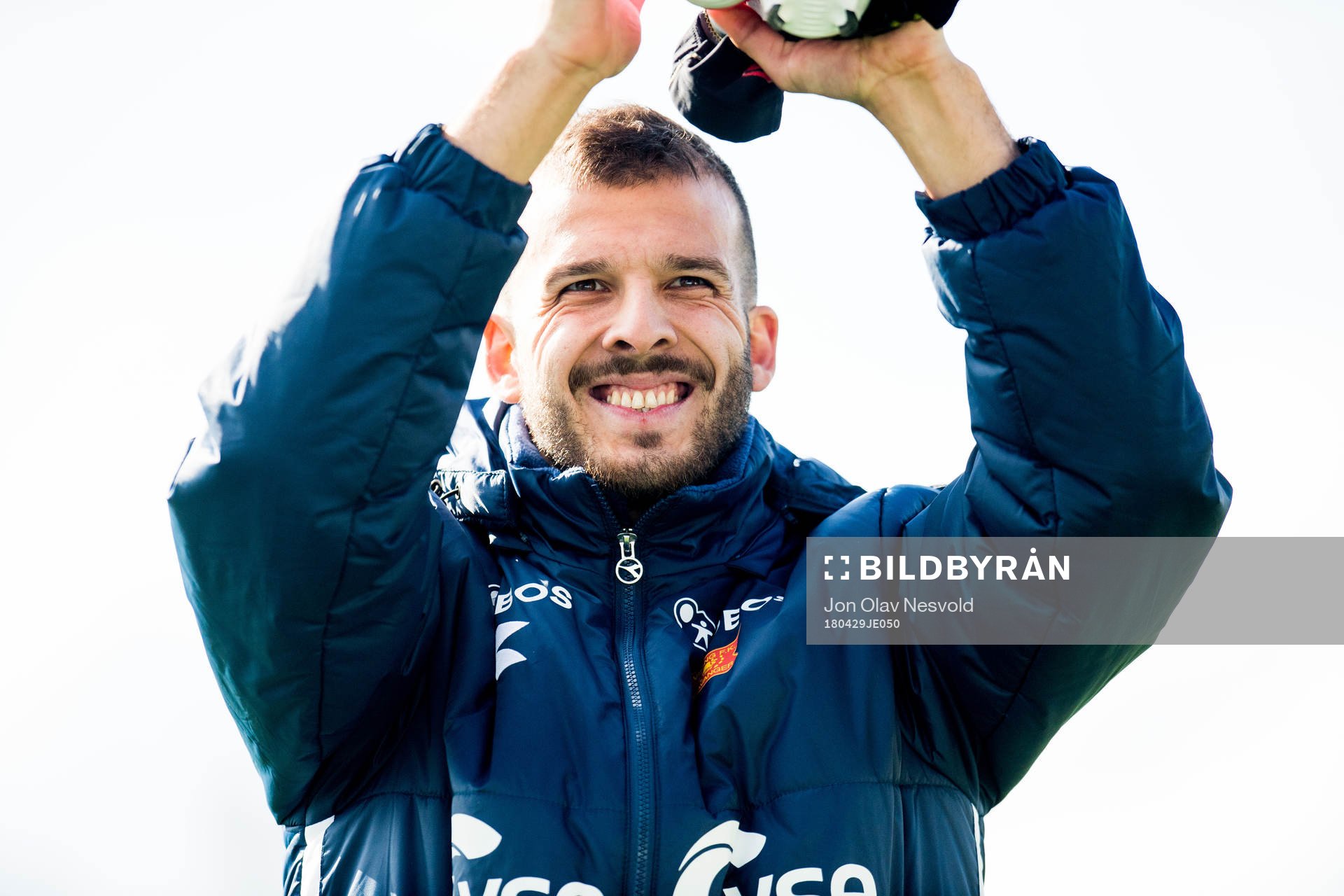 Zlatko Tripic of Viking celebrates