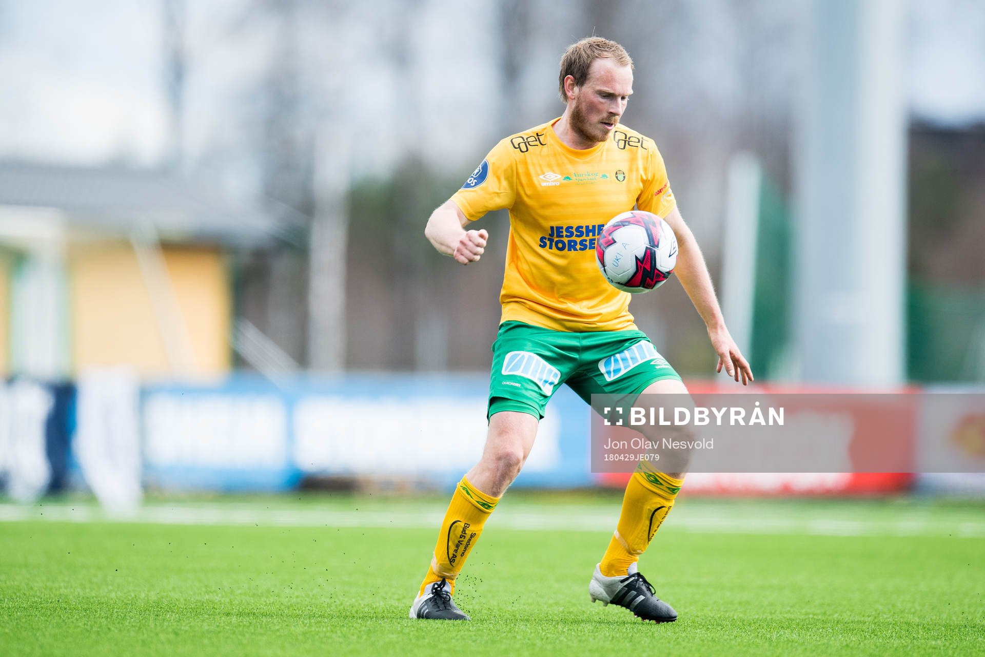Sverre Martin Torp of Ull/Kisa during the OBOS-ligaen match between Ull/Kisa and Viking on April 29, 2018 in Jessheim.