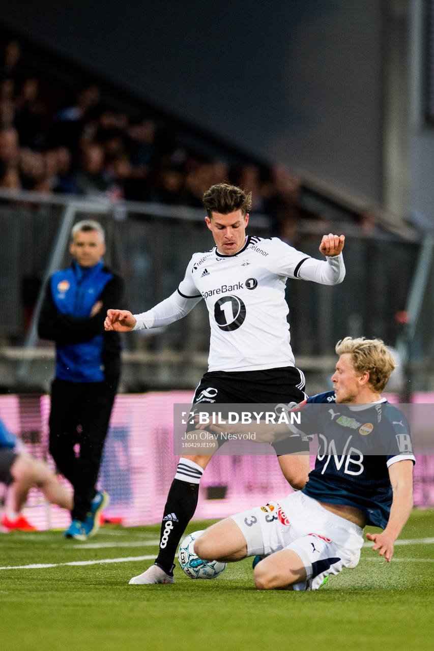 Pål André Helland of Rosenborg and Jonathan Parr of