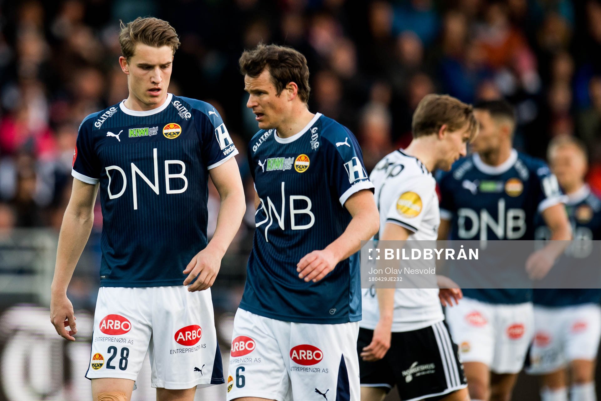 Marius Høibråten and Henning Hauger of Strømsgodset