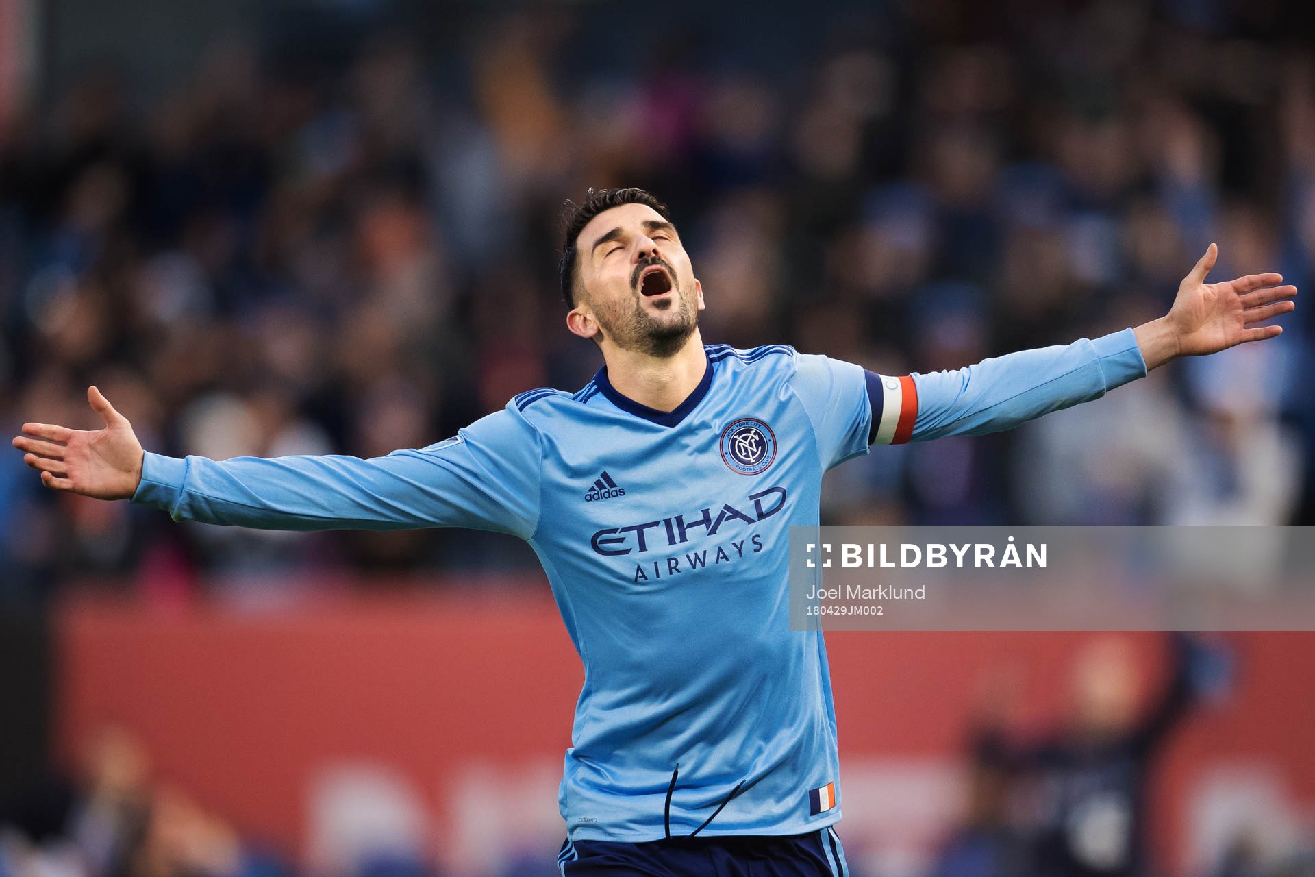 New York Citys David Villa jublar