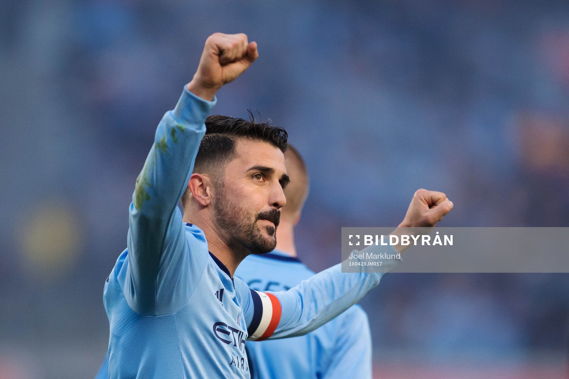 New York Citys David Villa jublar