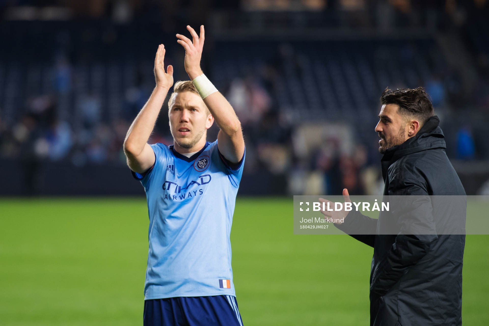 New York Citys Anton Tinnerholm och David Villa