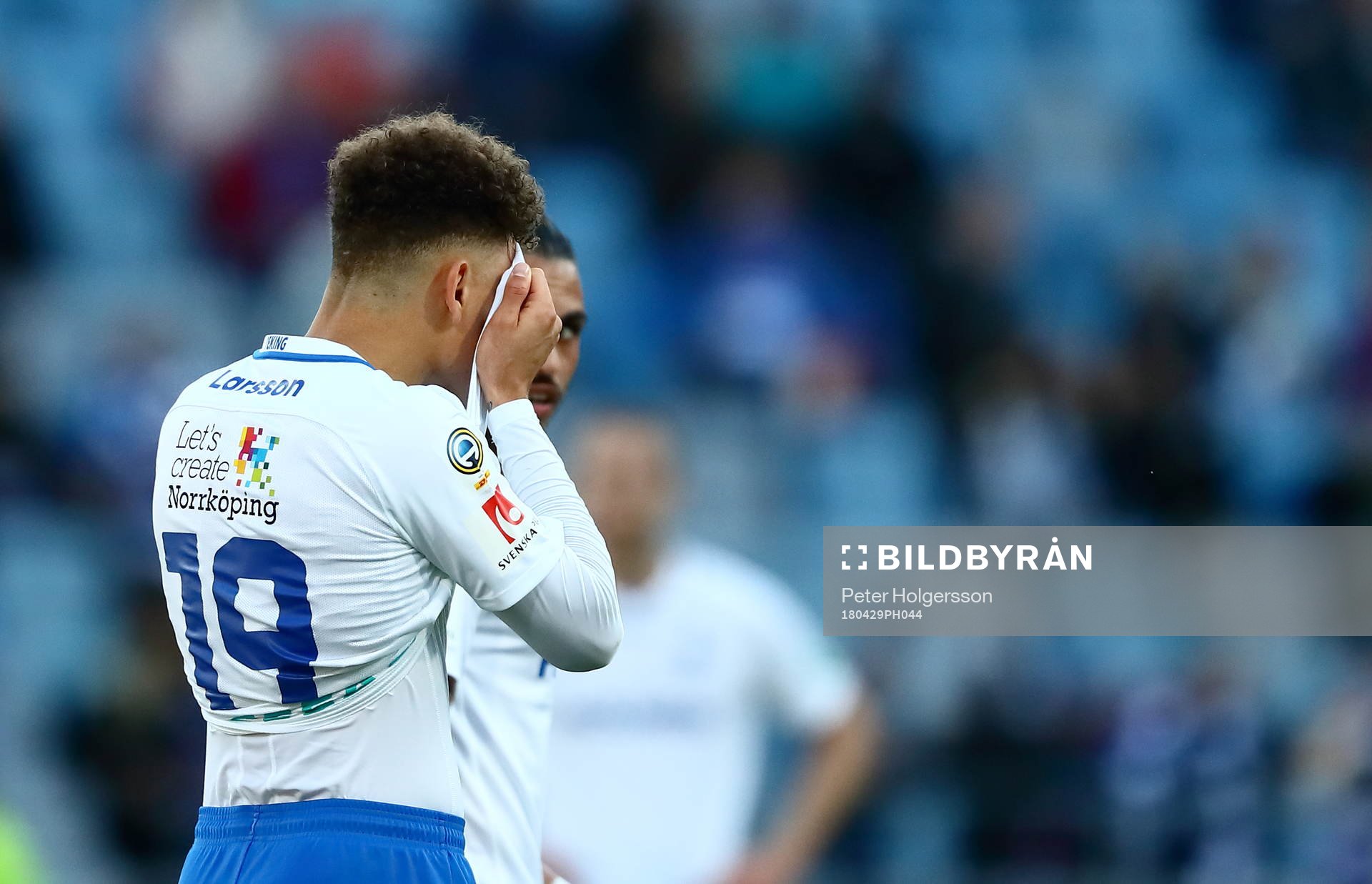 Norrköpings Jordan Larsson deppar