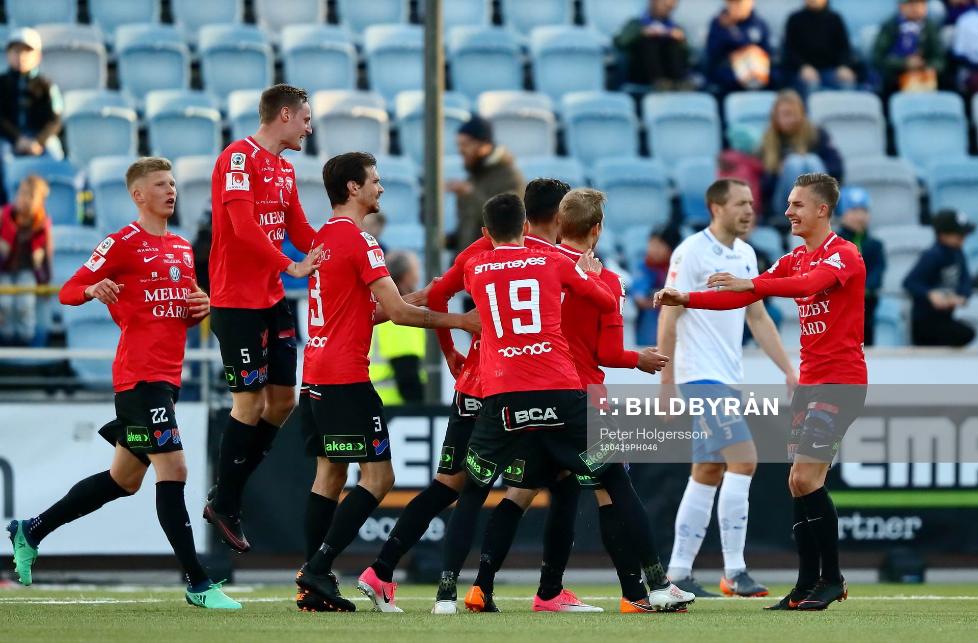 Trelleborgs spelare jublar