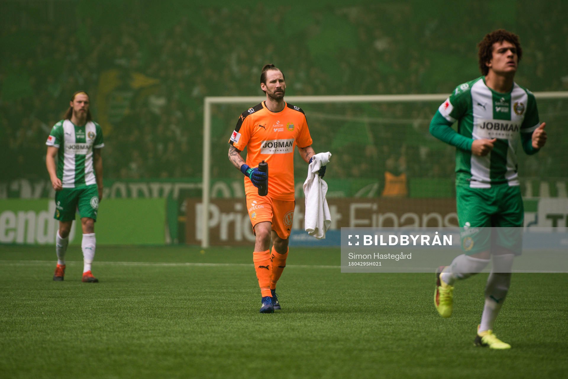 Hammarbys målvakt Johan Wiland före fotbollsmatchen i
