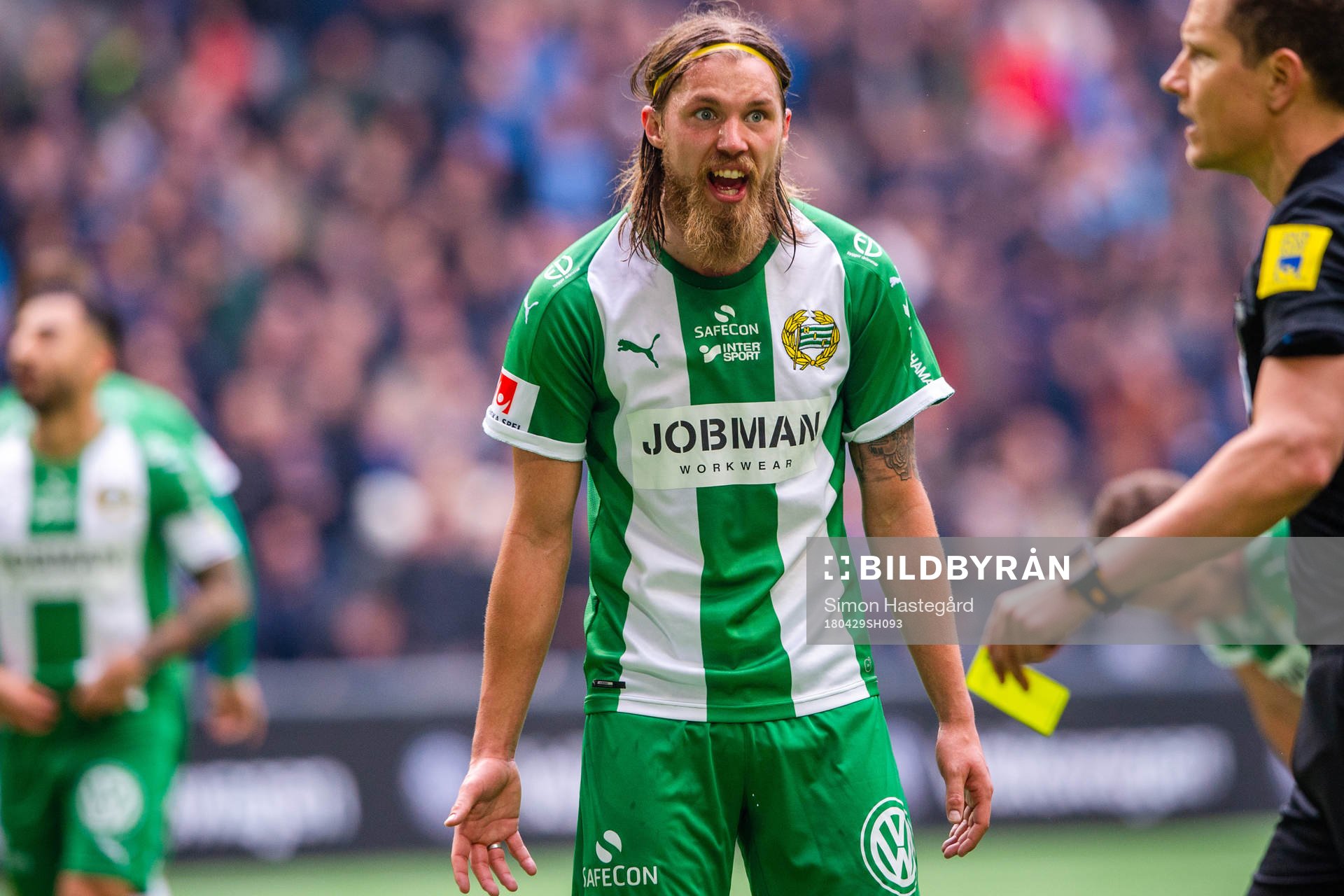 Hammarbys Björn Paulsen reagerar