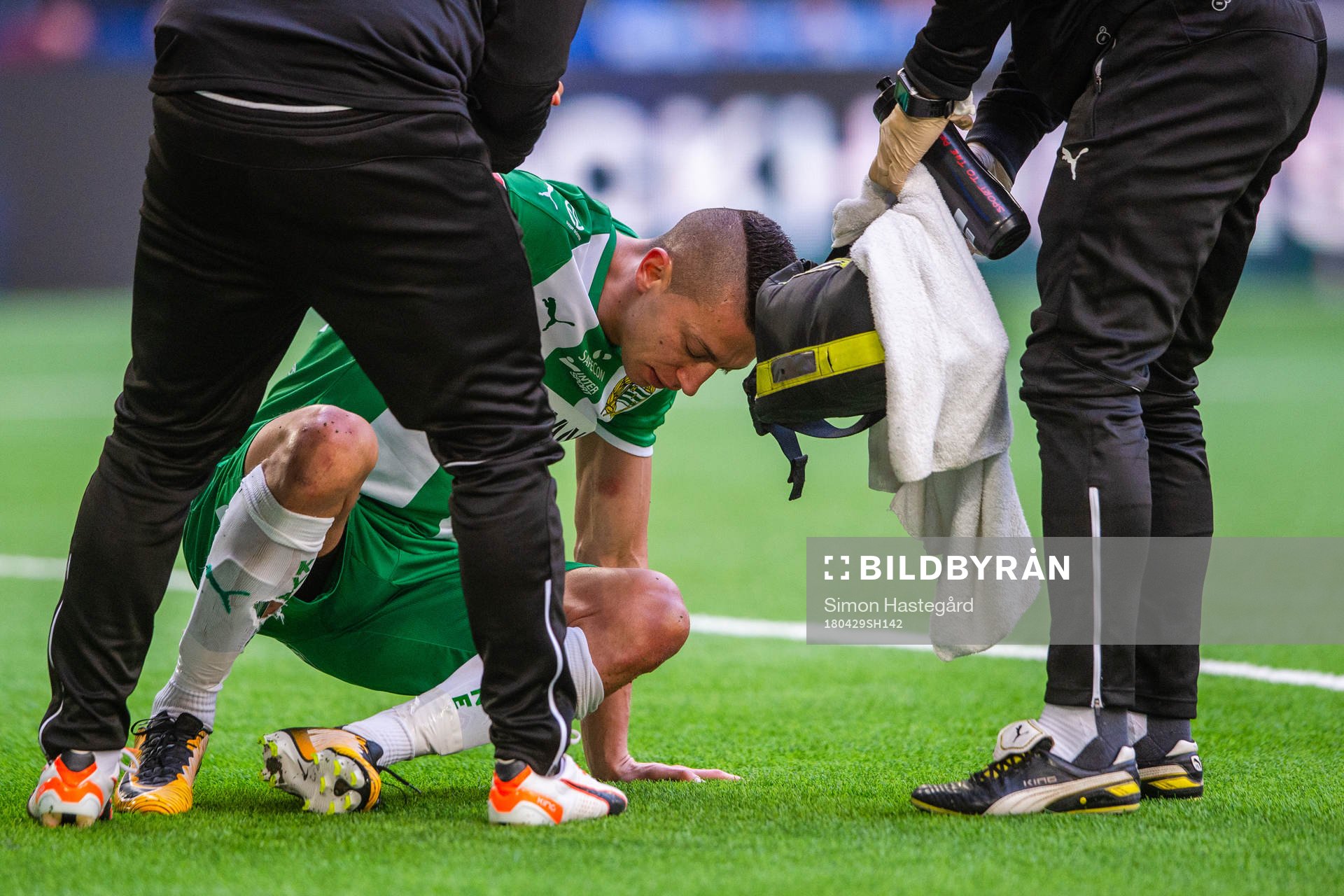 Hammarbys Nicola Djurdjic har ont