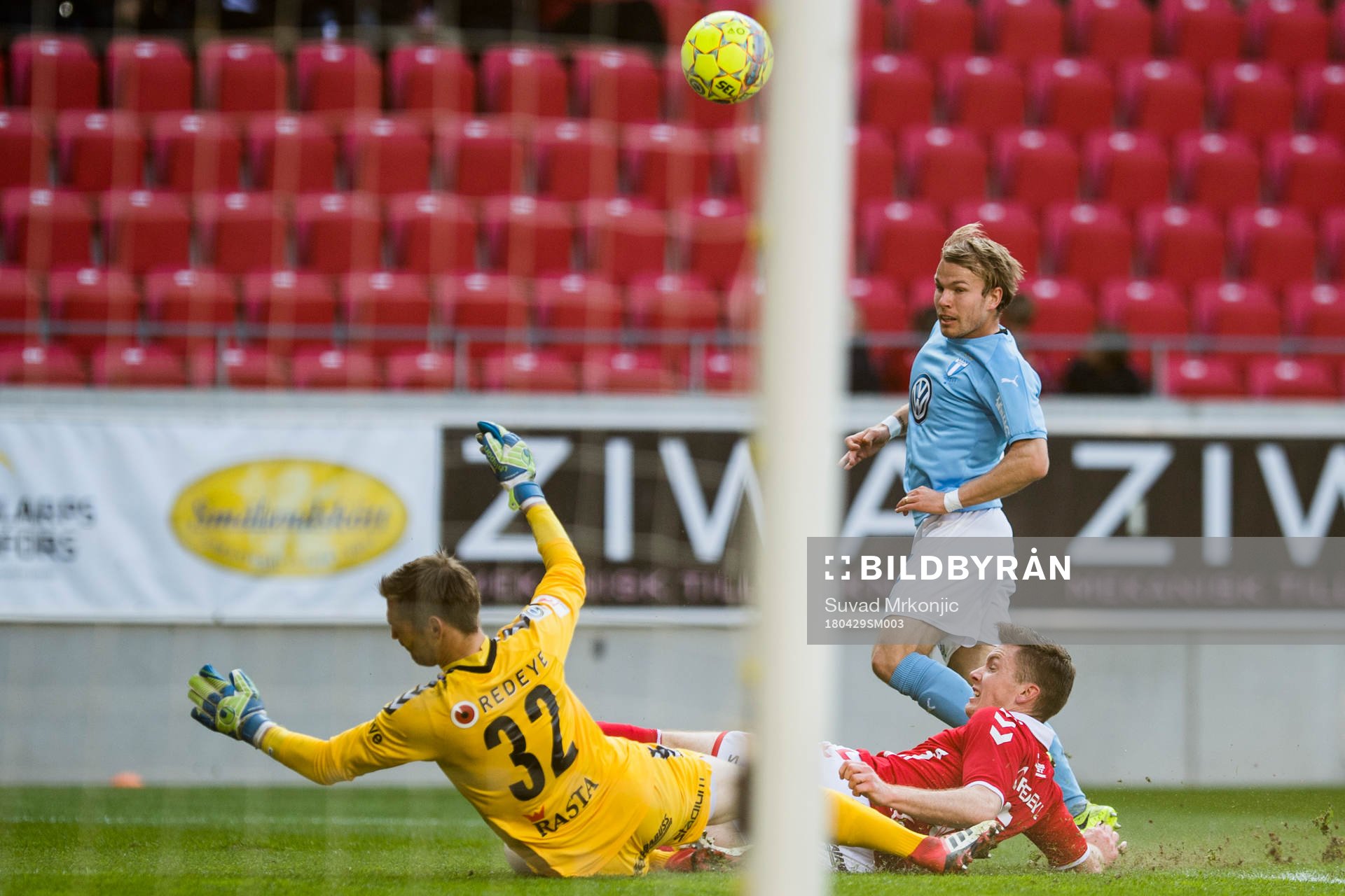 Malmö FFs Oscar Lewicki, Kalmars målvakt Lucas