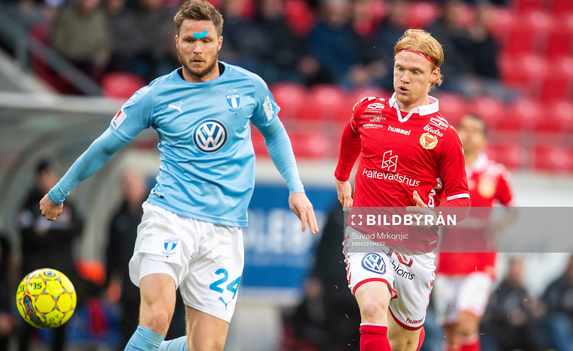 Kalmars Nils Fröling  och Malmö FFs Lasse Nielsen