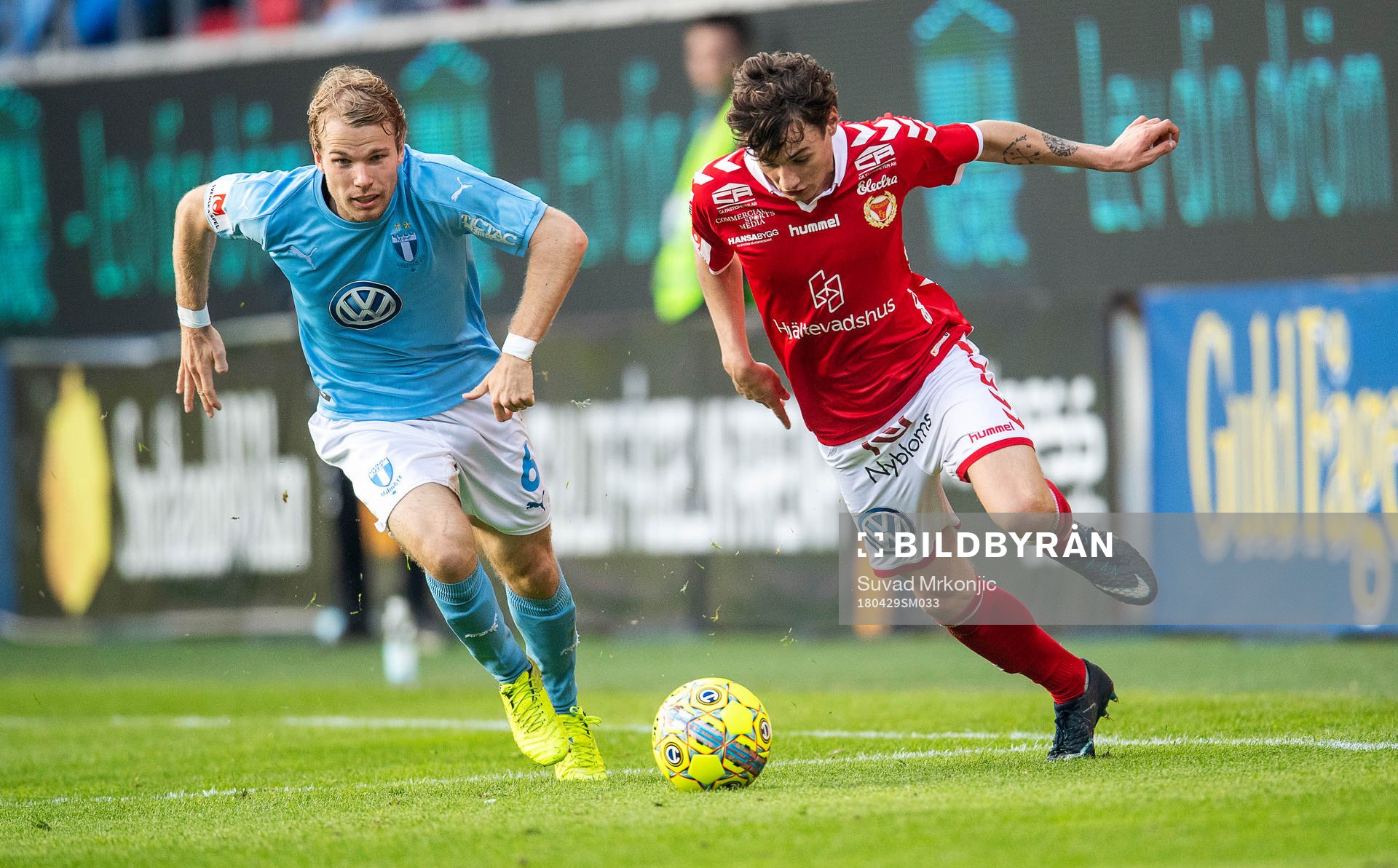 Kalmars Adrian Edqvist och Malmö FFs Oscar Lewicki