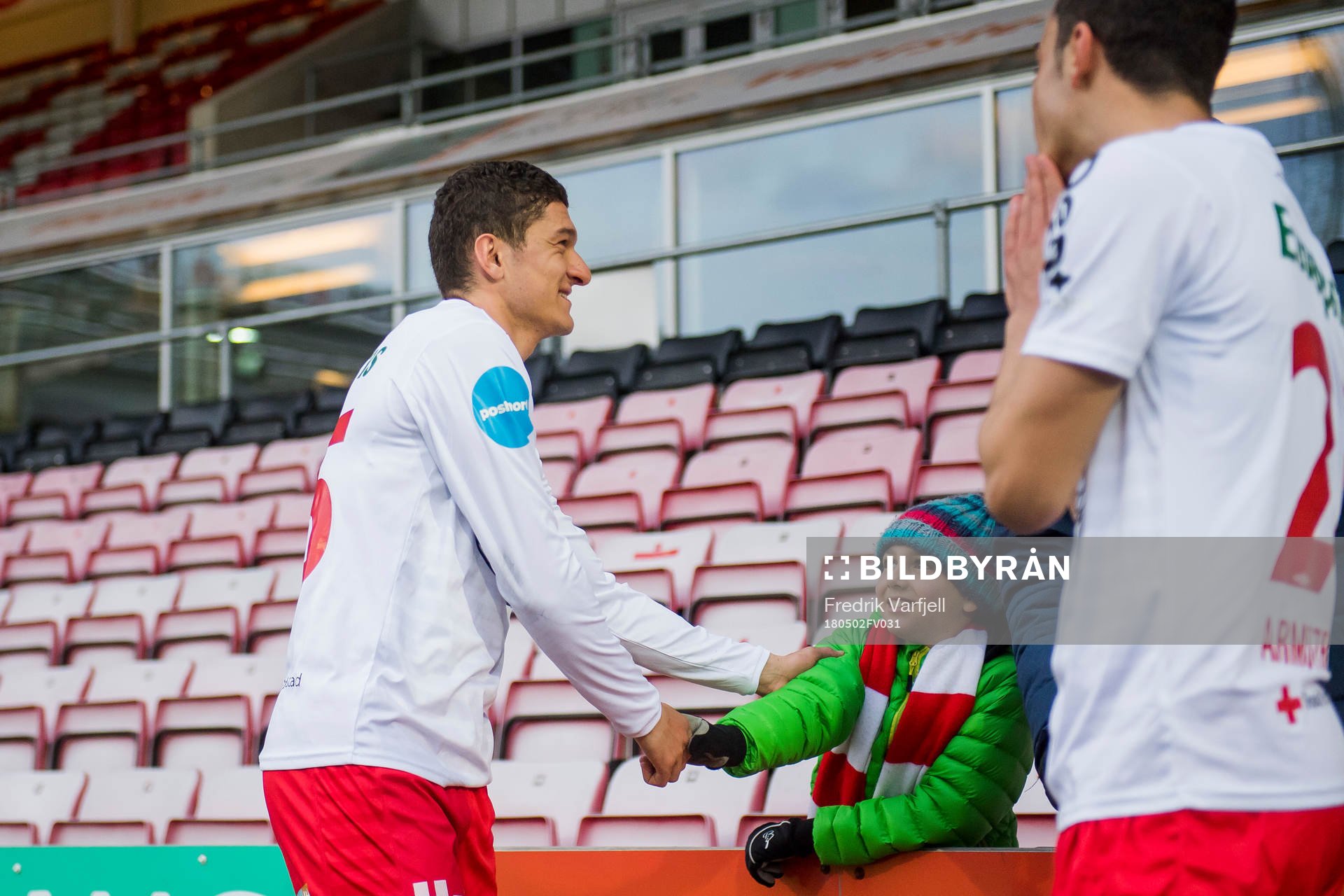 Youssef Chaib and Joel Armstrong of Fredrikstad after the cup match between FFK and Odd on May 02, 2018 in Fredrikstad. 