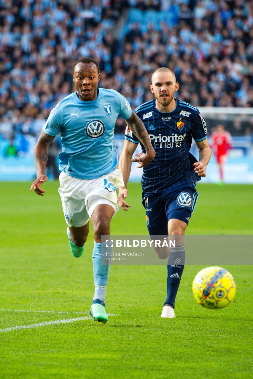 Malmö FFs Carlos Strandberg och Djurgårdens Marcus