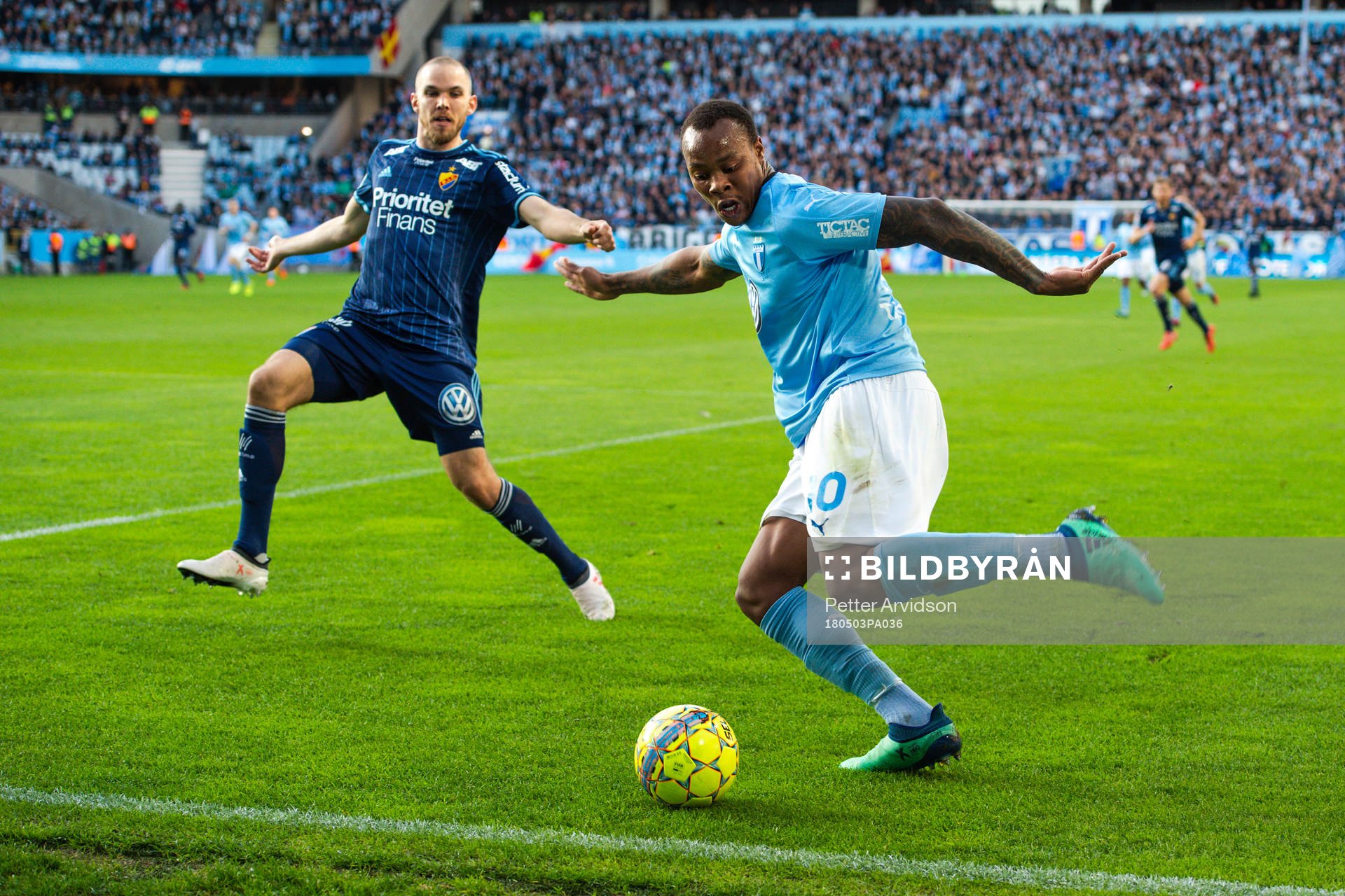 Malmö FFs Carlos Strandberg och Djurgårdens Marcus