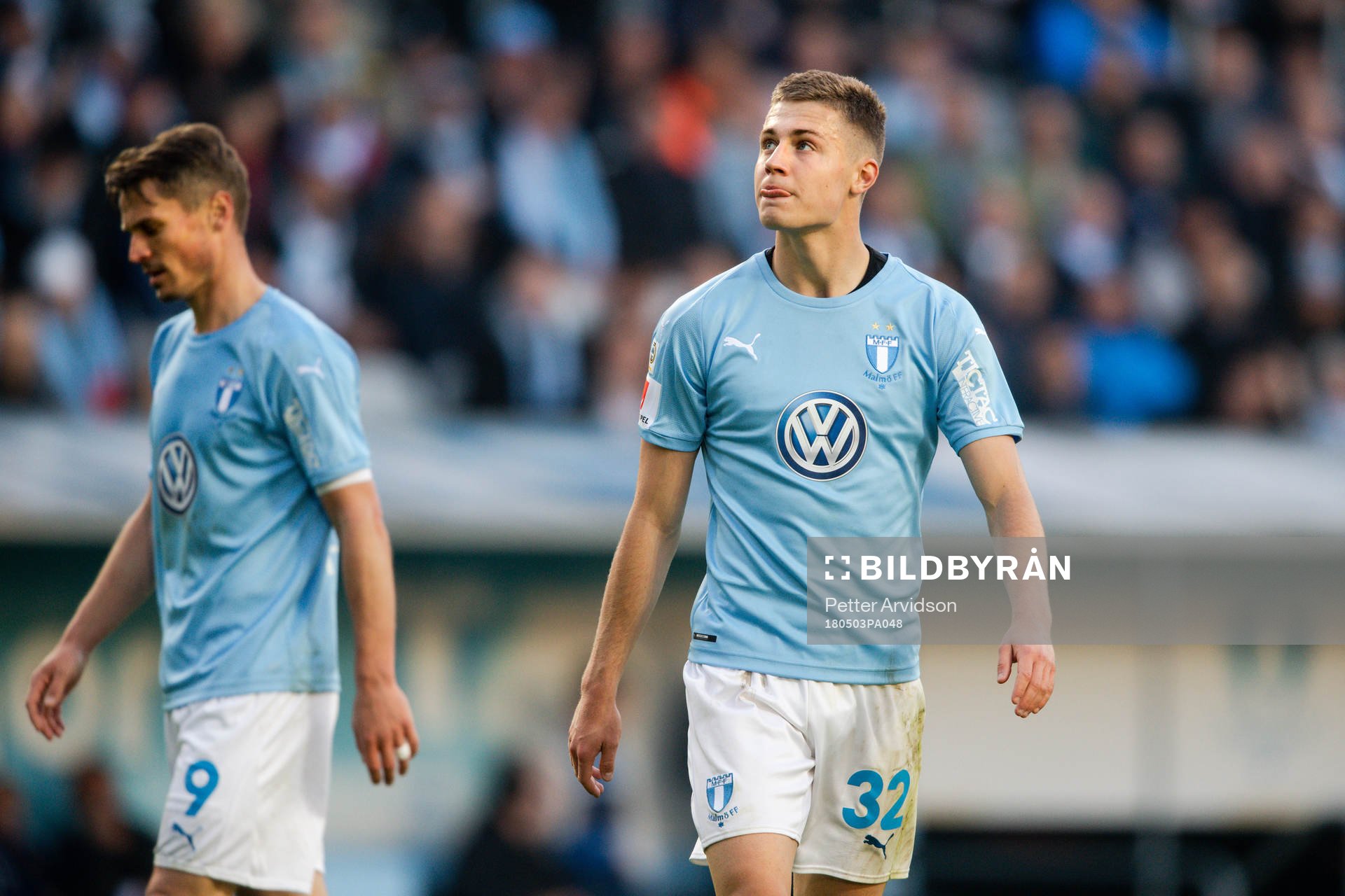 Malmö FFs Markus Rosenberg och Mattias Svanberg deppar