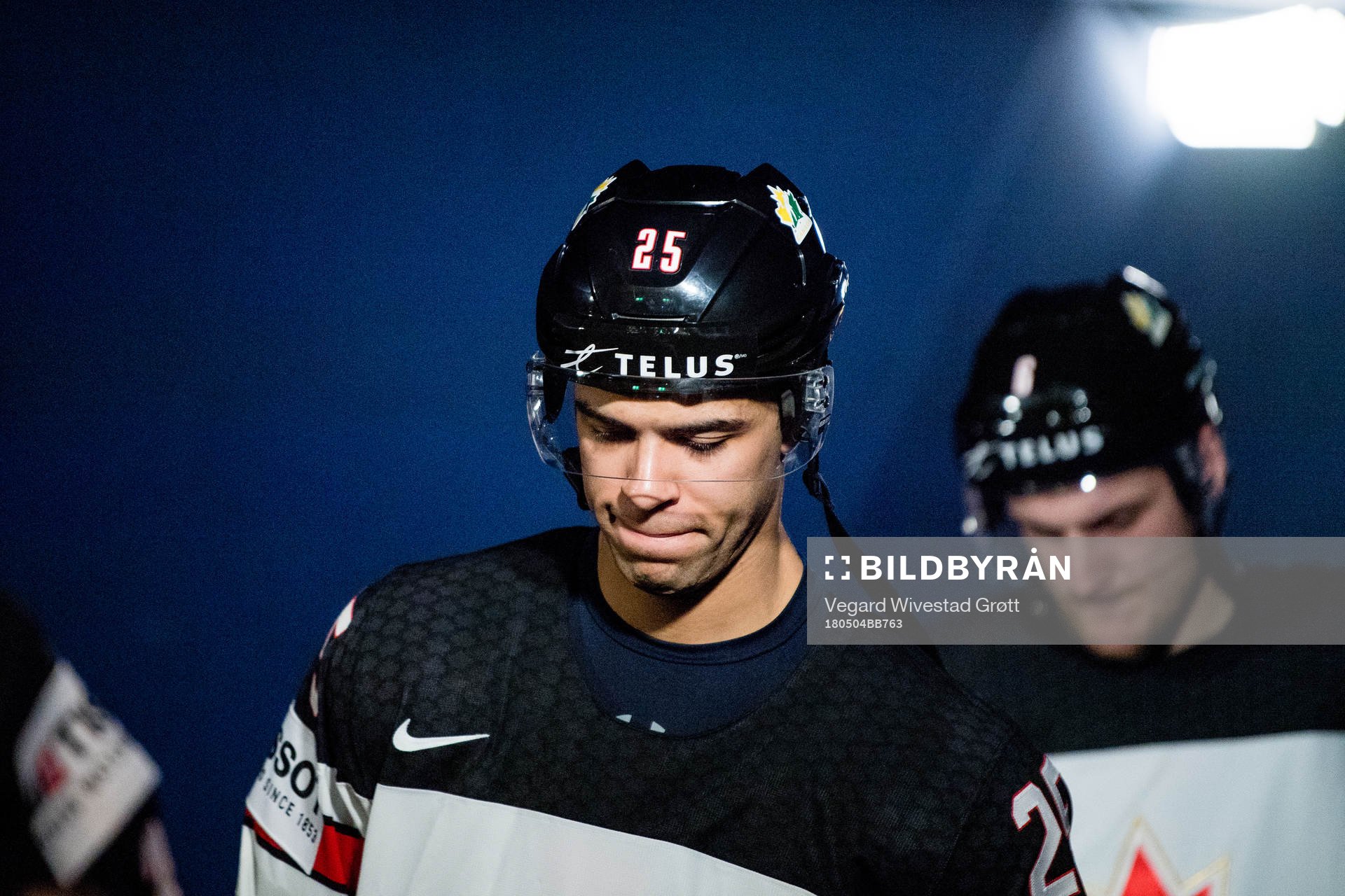 Darnell Nurse of Canada looks dejected