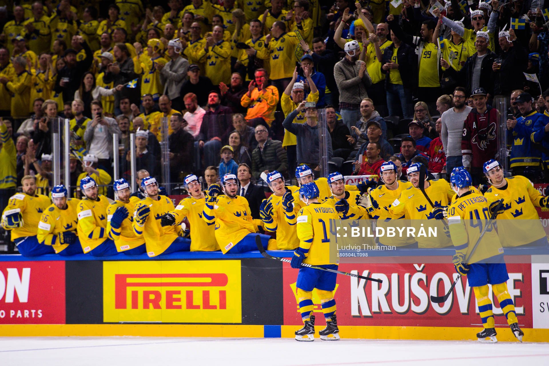 Sveriges Gustav Nyquist jublar