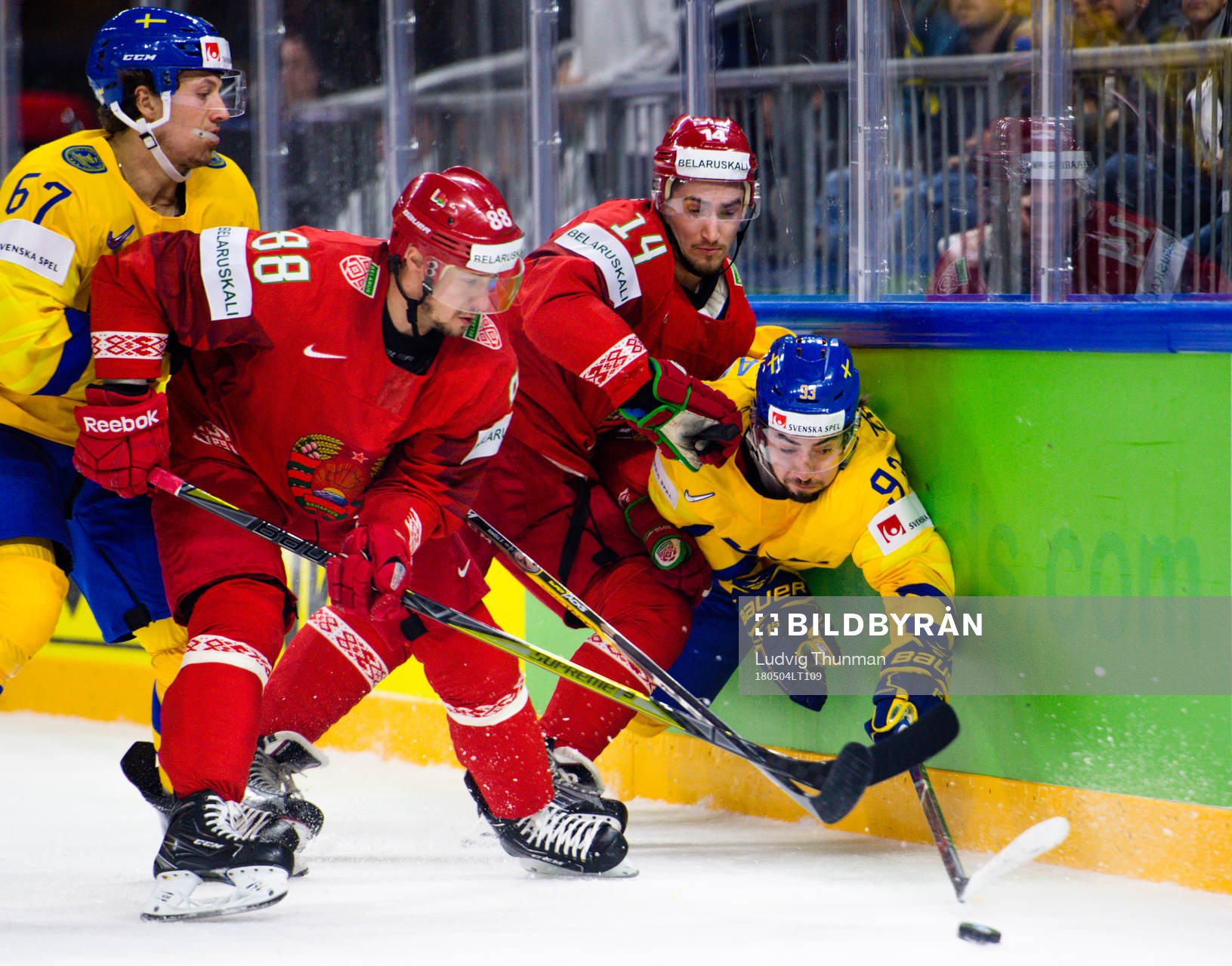 Vitrysslands Yevgeni Koyrshin och Yevgeni Losovets i en