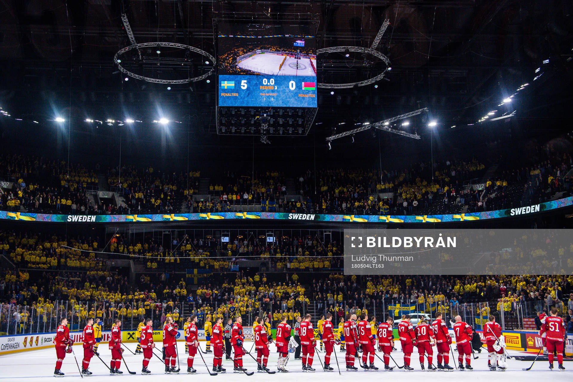 Sveriges spelare och supportrar