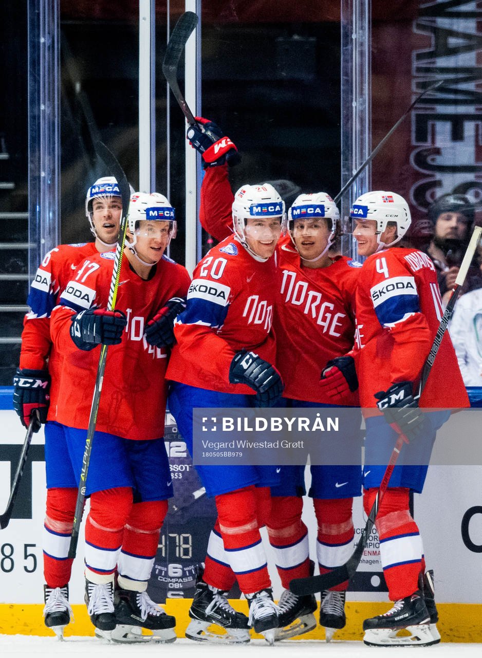 Anders Bastiansen of Norway celebrates with teammate Eirik