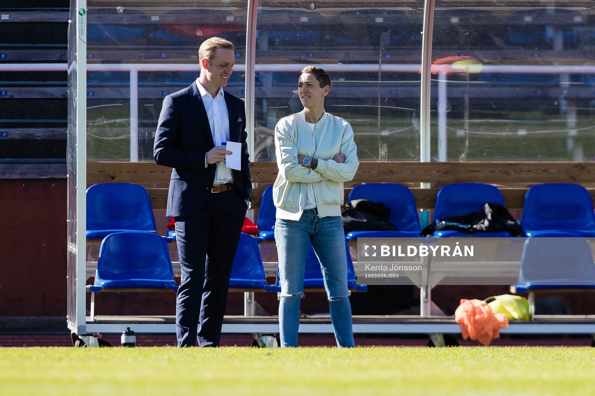 Rosengårds tränare Jonas Eidevall  och sportchef Therese