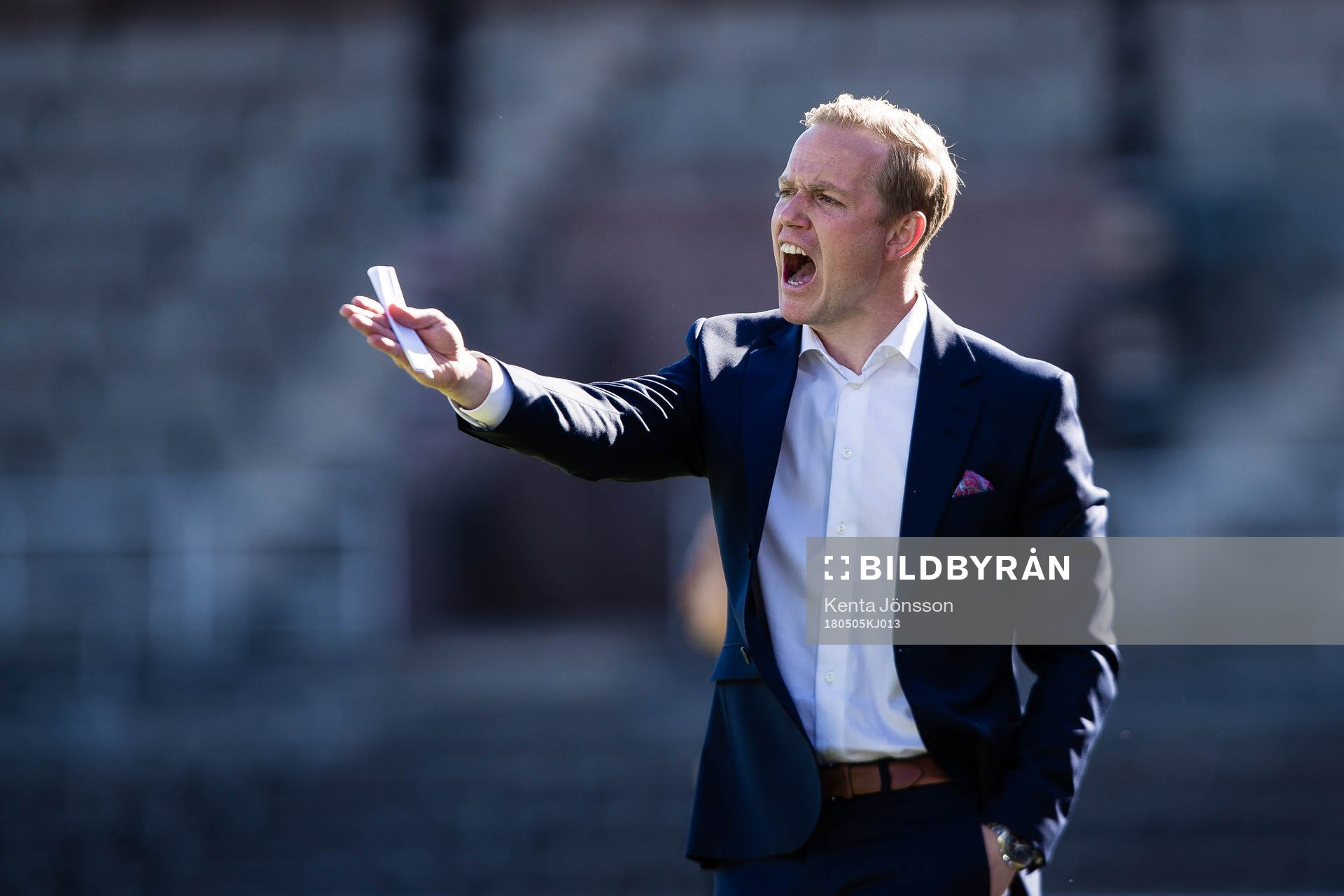 Rosengårds tränare Jonas Eidevall  reagerar