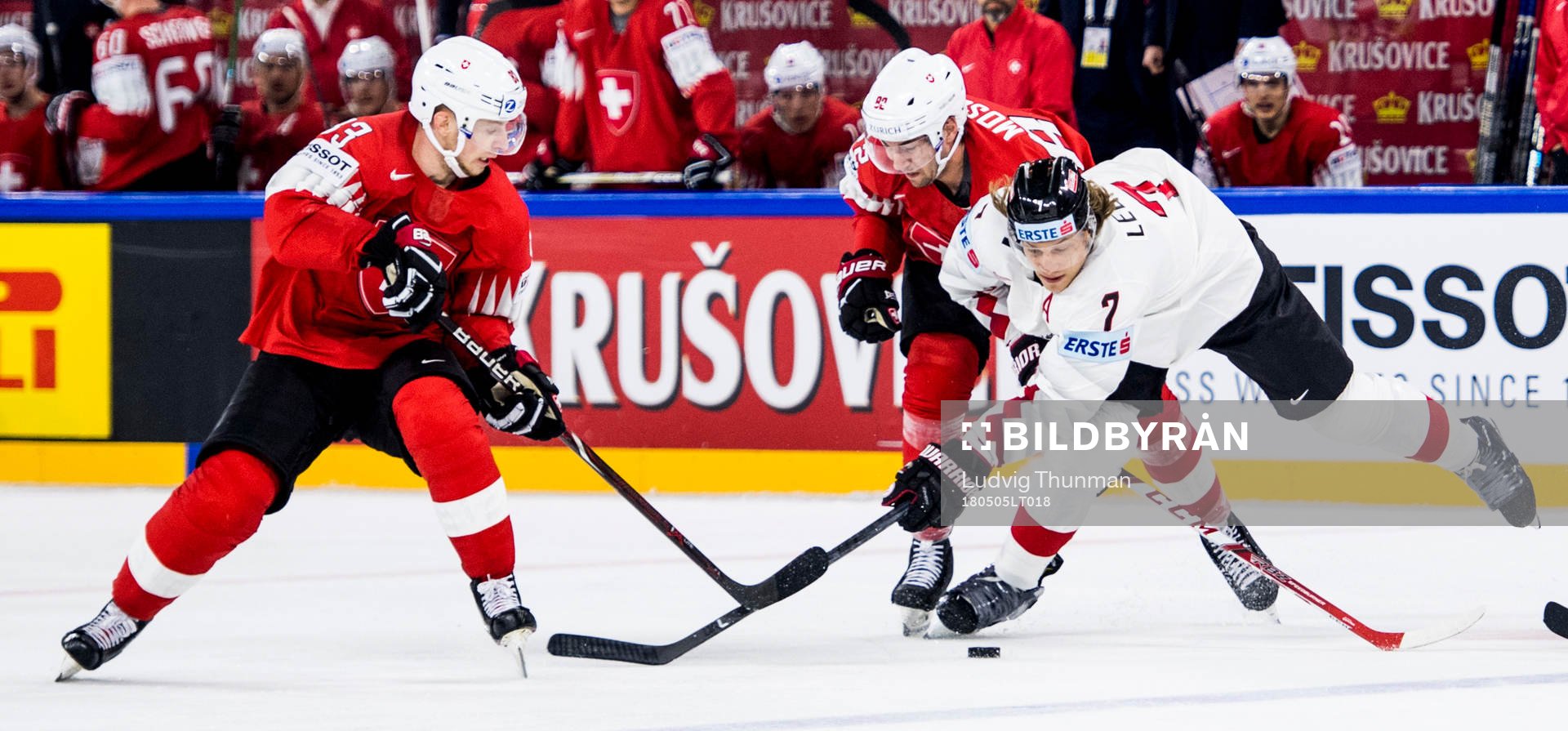Schweiz Joel Vermin, Gaetan Haas och Österrikes Brian