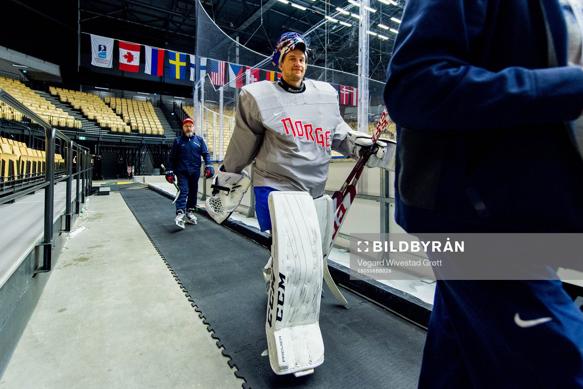 Goaltender Henrik Haukeland of Norway