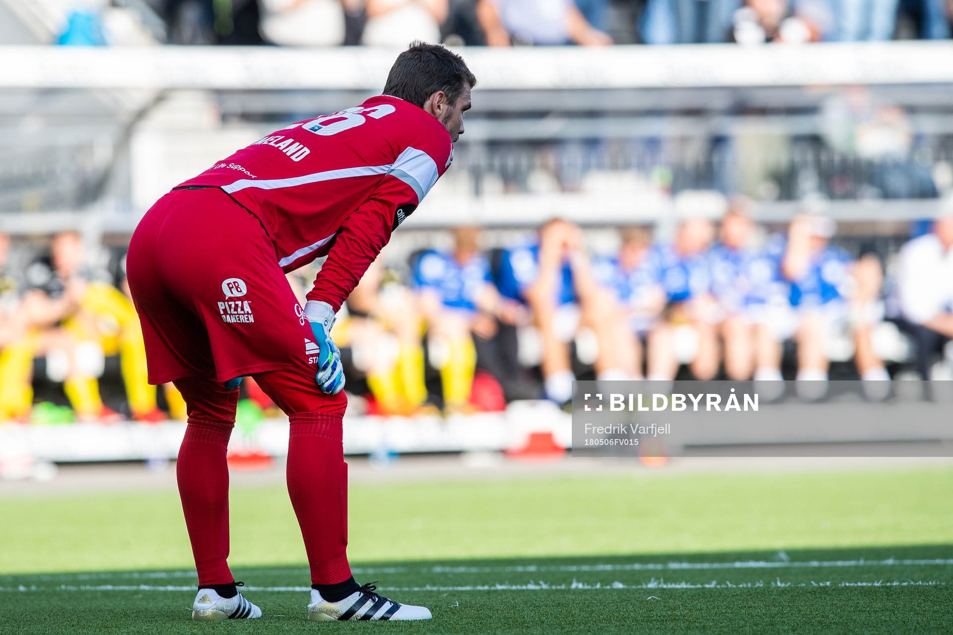 goalkeeper Jonas Deumeland of Start looks dejected