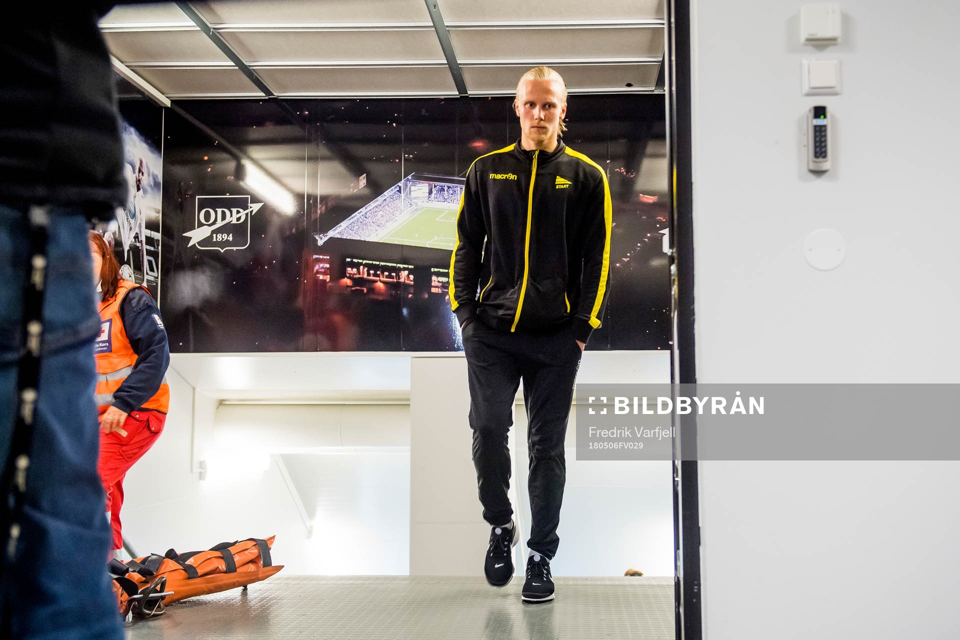 Lars Jørgen Salvesen of Start after the Eliteserien match between Odd and Start on May 6, 2018 in Skien. 
