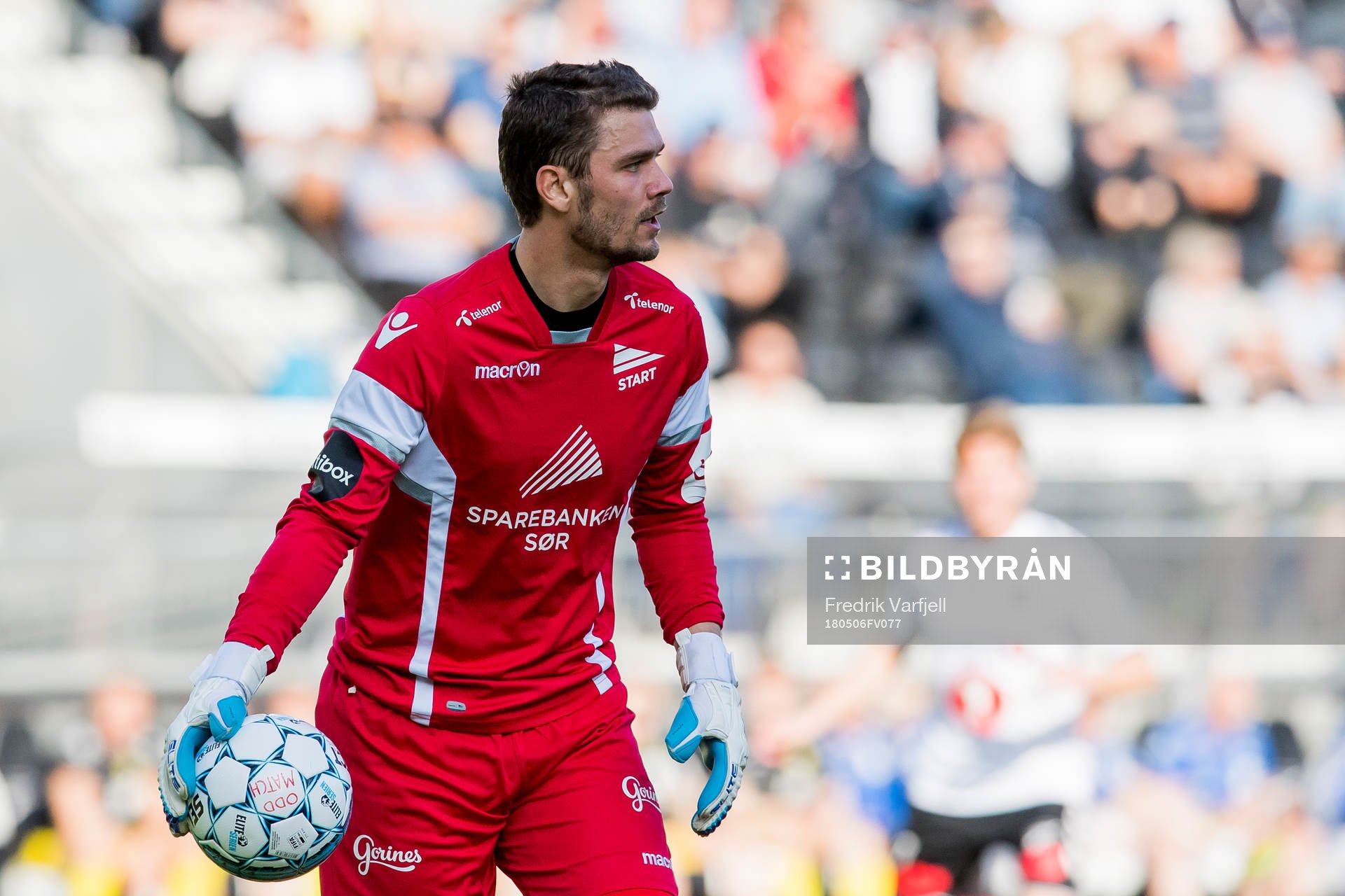 Goalkeeper Jonas Deumeland of Start