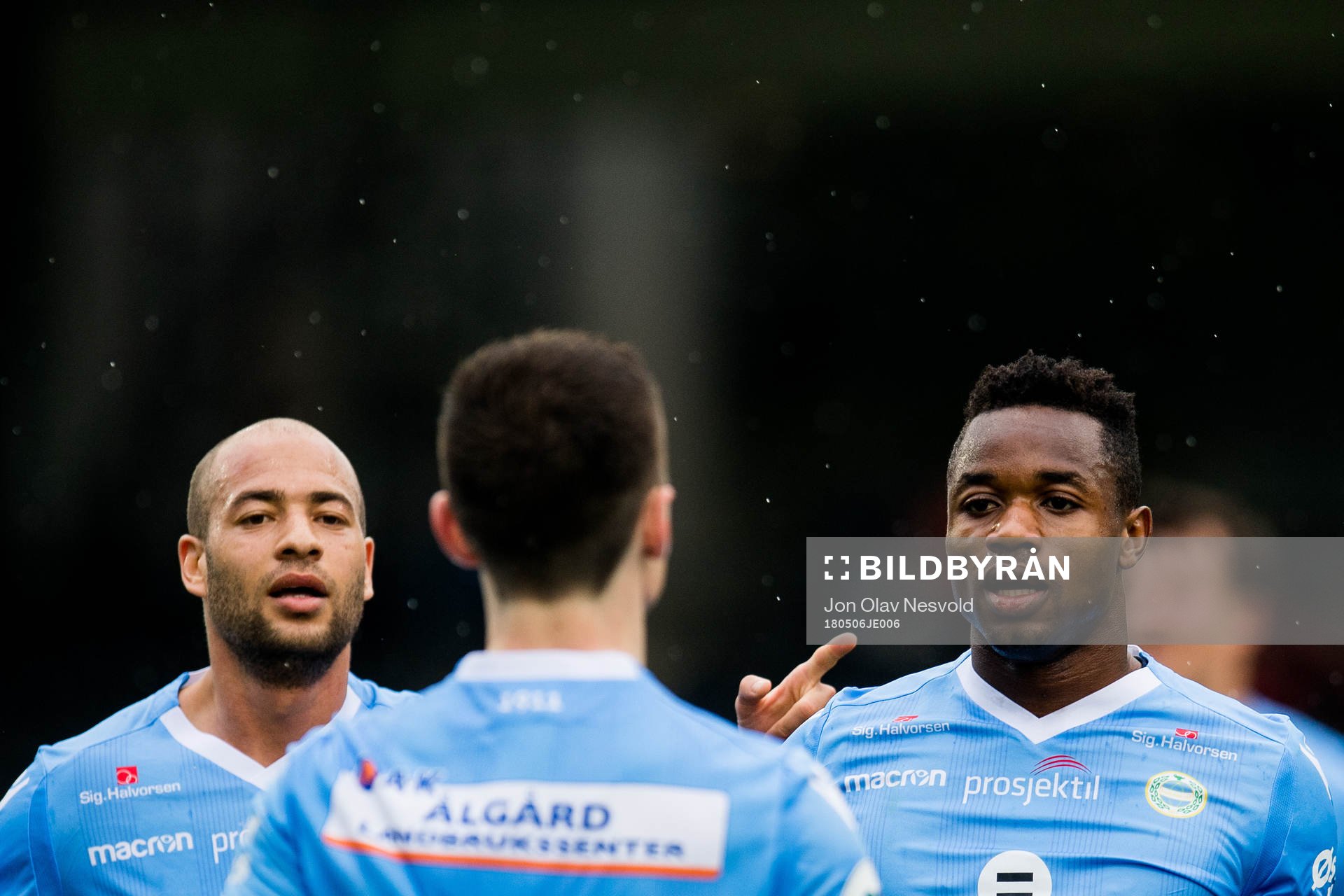 Kristian Brix and Kachi of Sandnes Ulf celebrate the 0-1