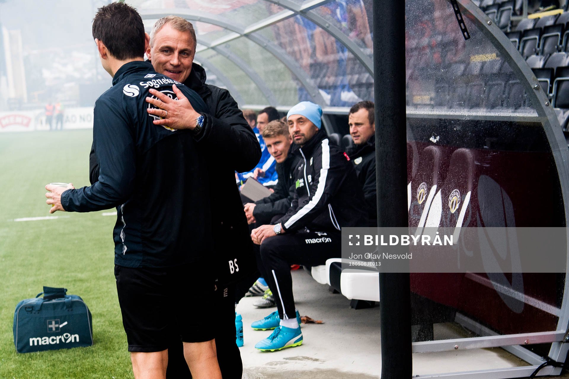 Eirik Bakke, head coach of Sogndal, and Bengt Sæternes,