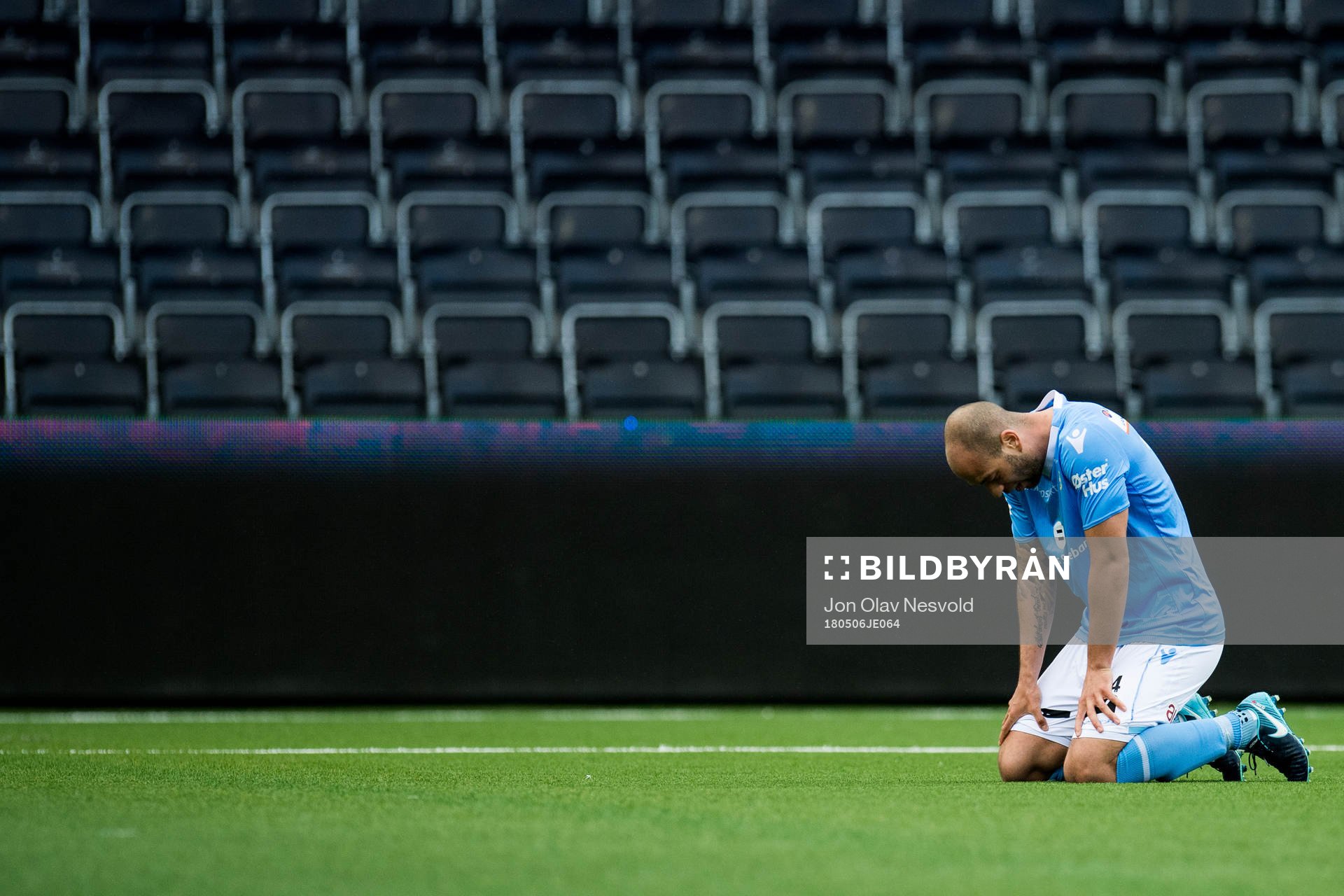 Kristian Brix of Sandnes Ulf looks dejected