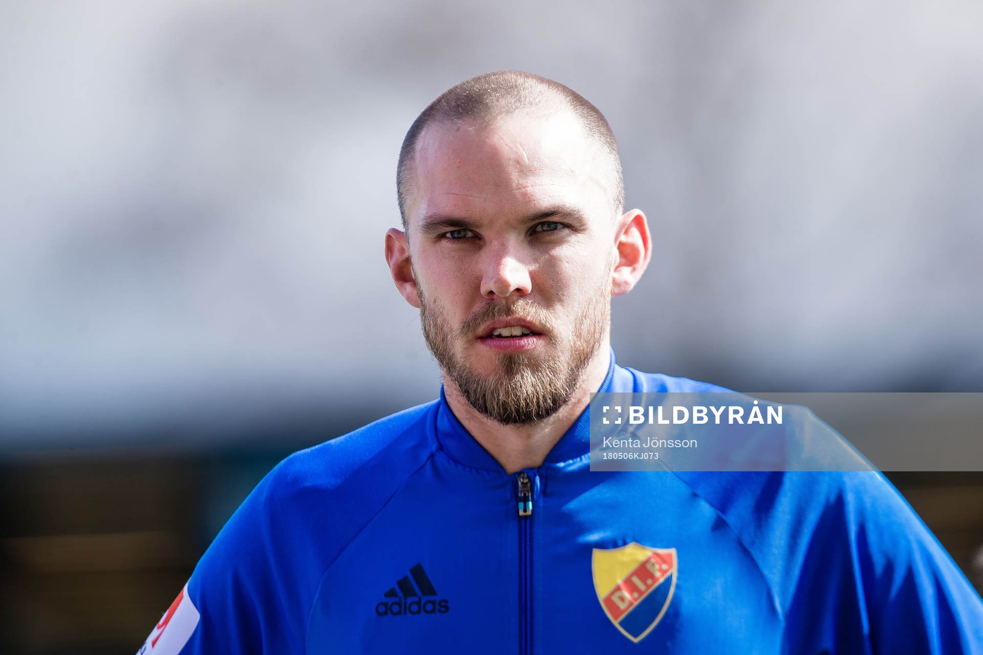 Djurgårdens Marcus Danielson innan fotbollsmatchen i